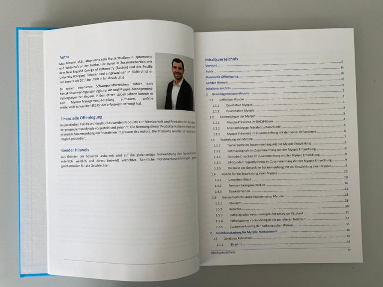 Myopie Handbuch innen Max Aricochi